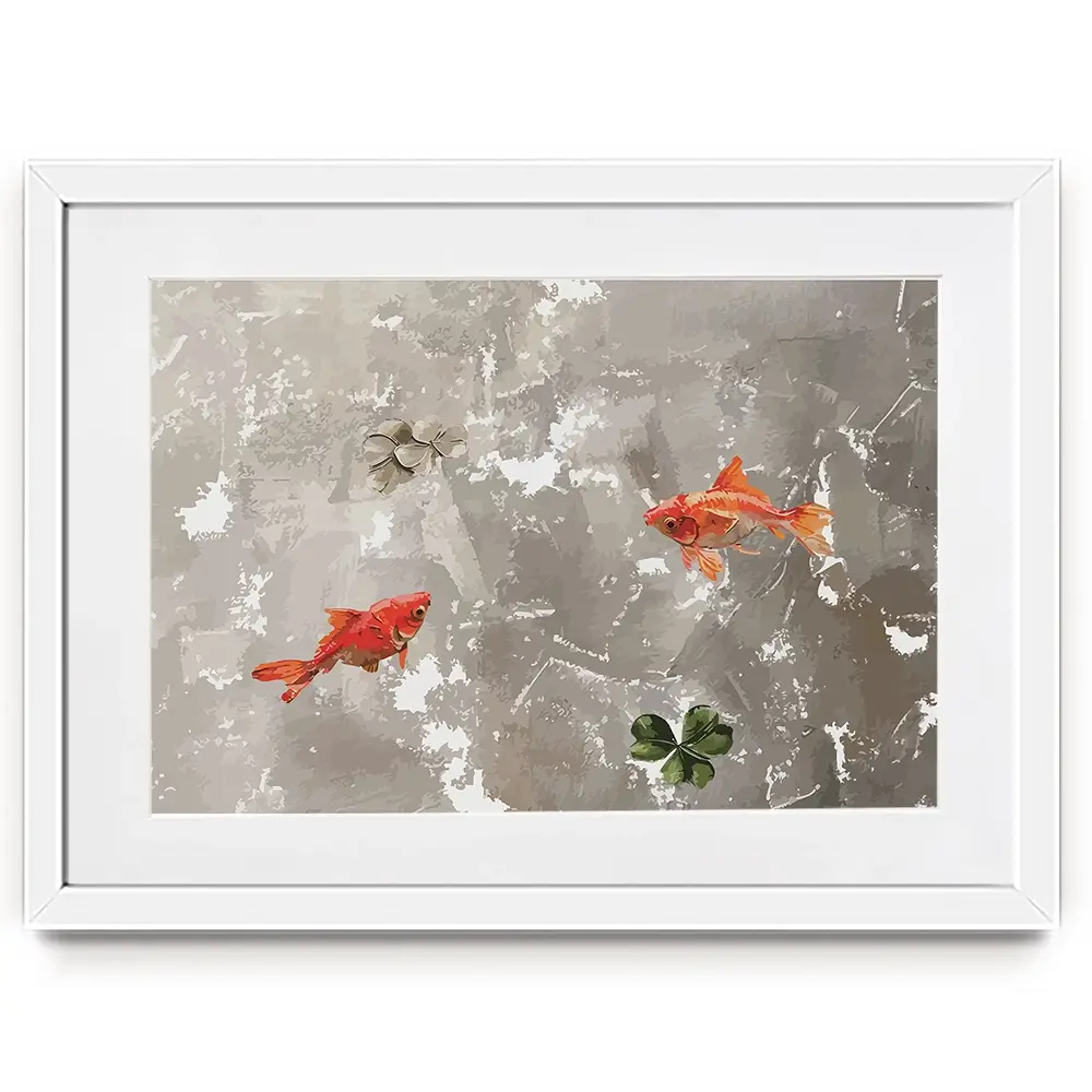 Two Fish Framed Art Print Two Fish Framed Art Print wall art product Art Print Shop