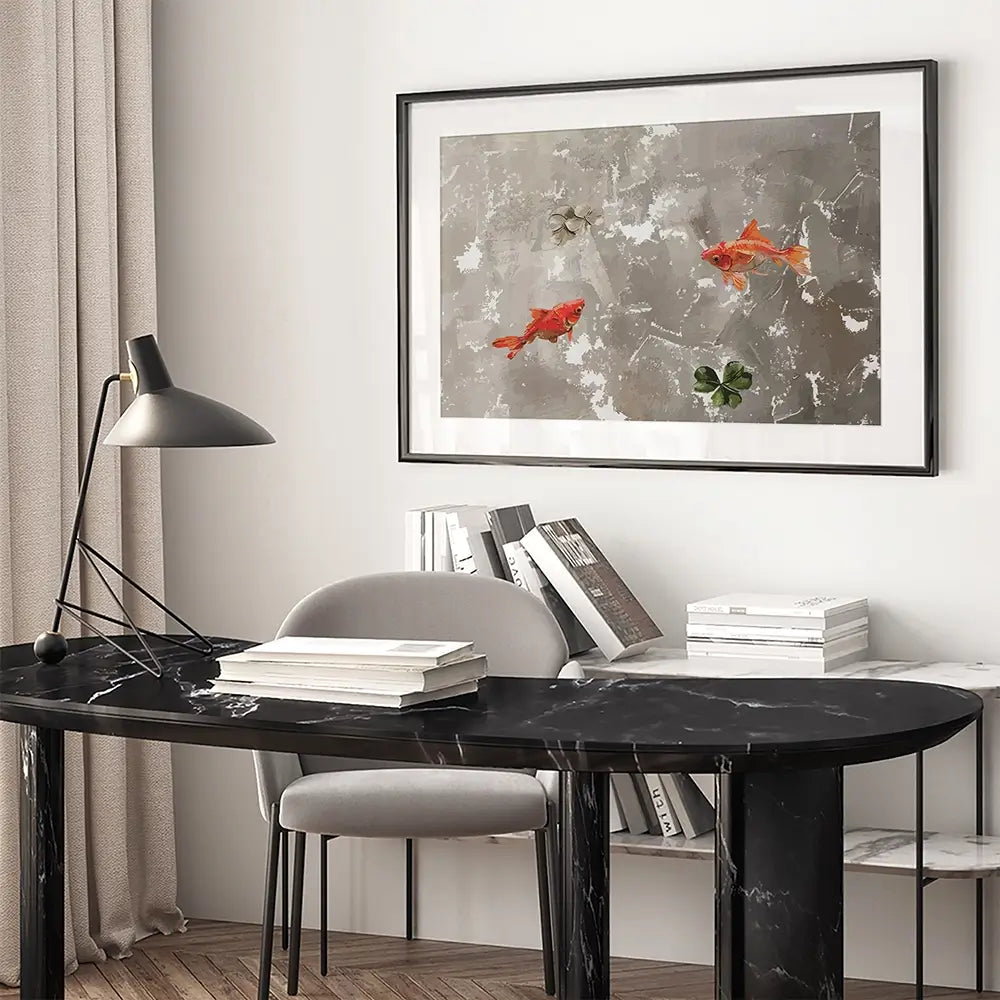 Two Fish Framed Art Print Two Fish Framed Art Print wall art product Art Print Shop