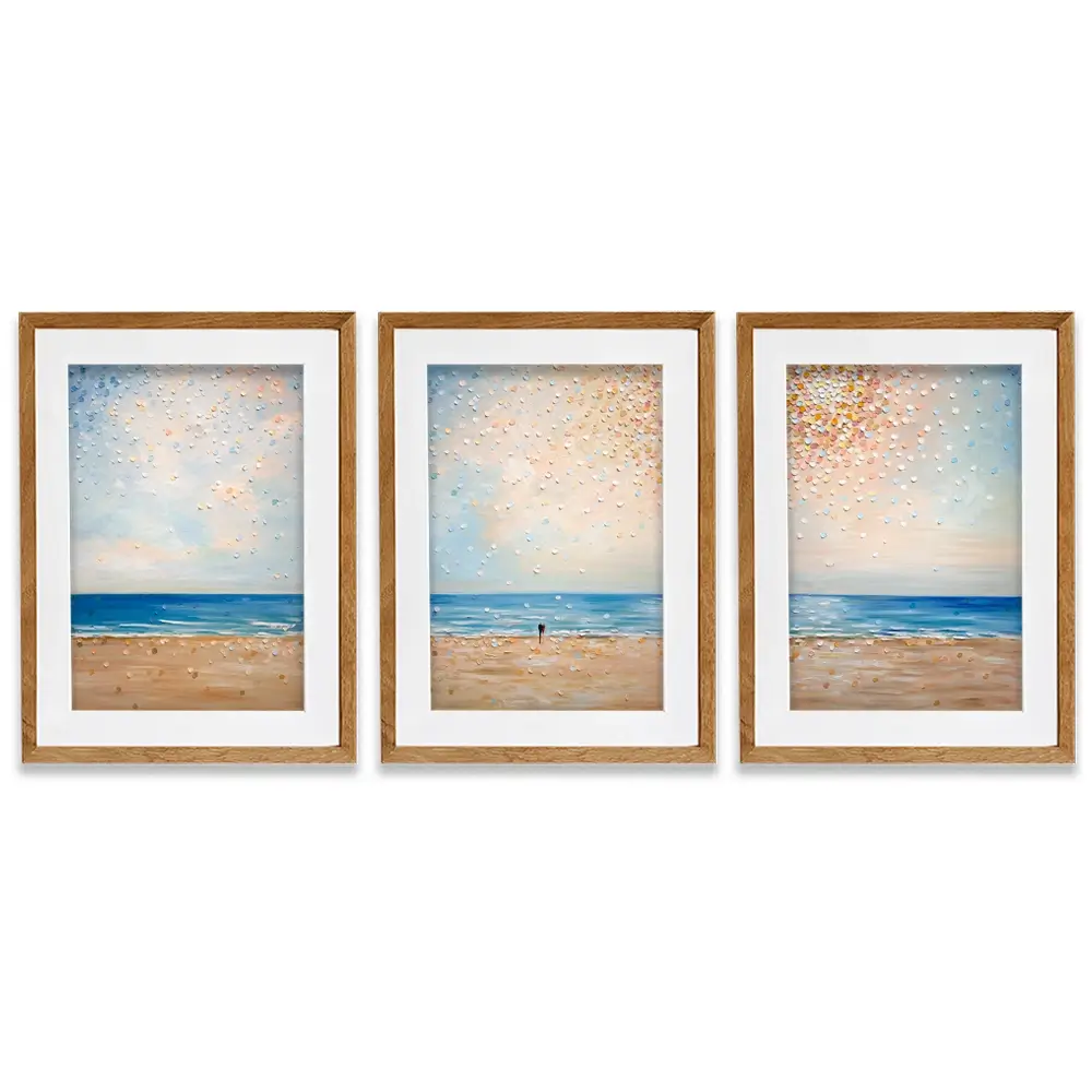 Two Hearts One Horizon Framed Art Print Trio Two Hearts One Horizon Framed Art Print Trio wall art product Ekaterina Ermilkina