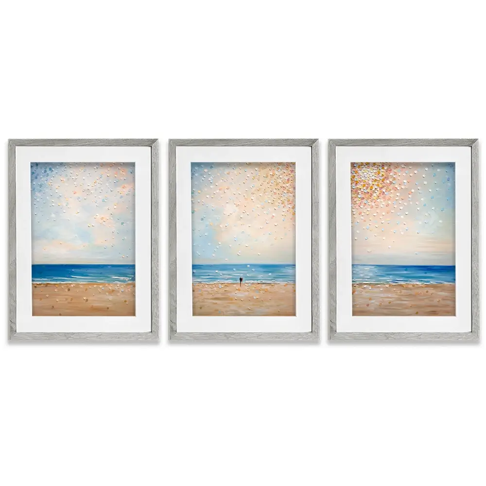 Two Hearts One Horizon Framed Art Print Trio Two Hearts One Horizon Framed Art Print Trio wall art product Ekaterina Ermilkina