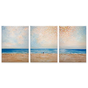 Two Hearts One Horizon Trio Canvas Print Two Hearts One Horizon Trio Canvas Print wall art product Ekaterina Ermilkina