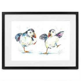 Two Puffins Framed Art Print Two Puffins Framed Art Print wall art product Nicola Jane Rowles
