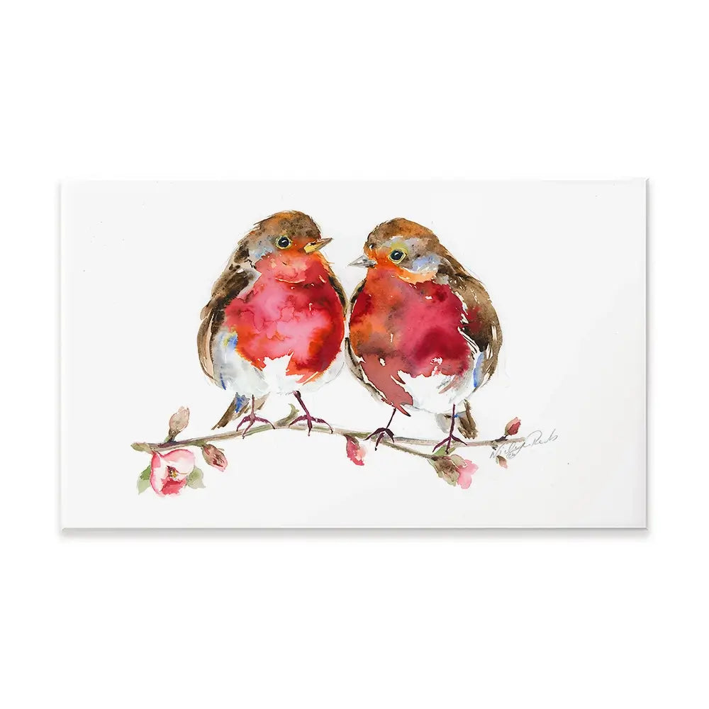 Two Robins Canvas Print Two Robins Canvas Print wall art product Nicola Jane Rowles