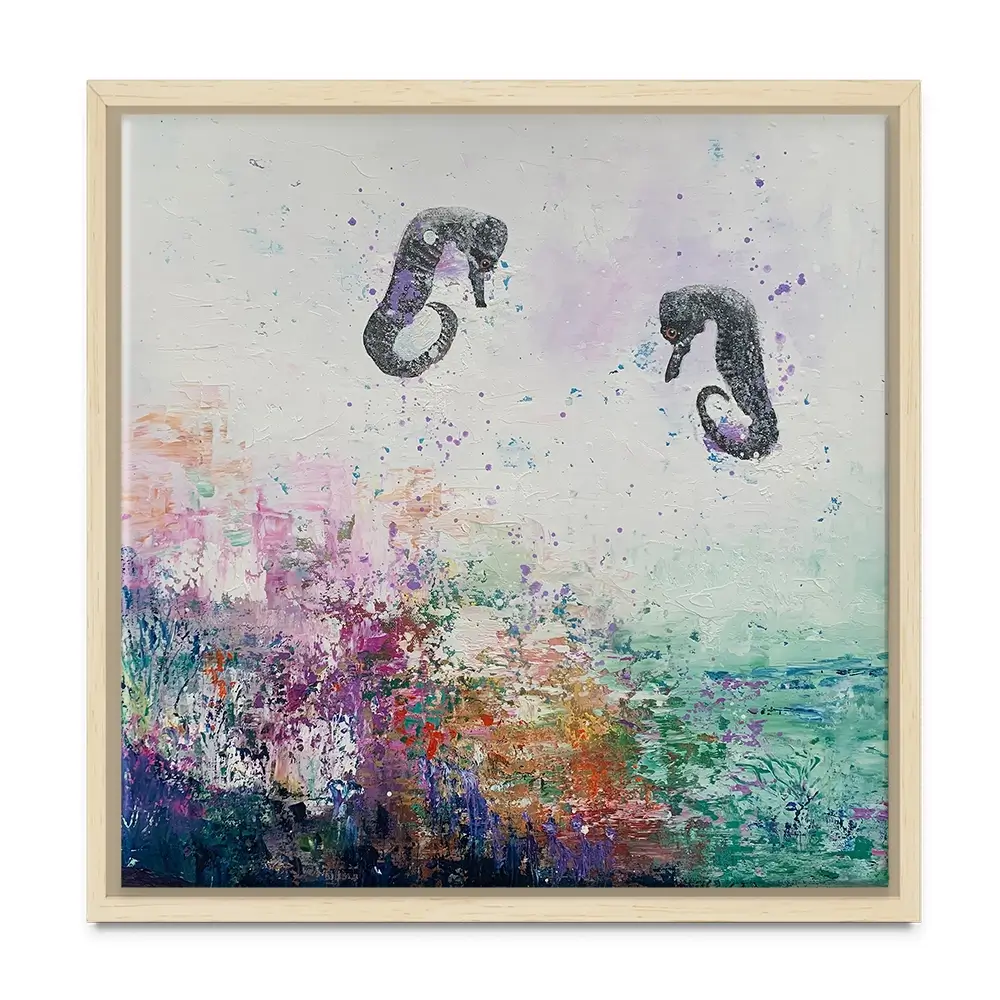 Two Seahorses Canvas Print Two Seahorses Canvas Print wall art product Laure Bury