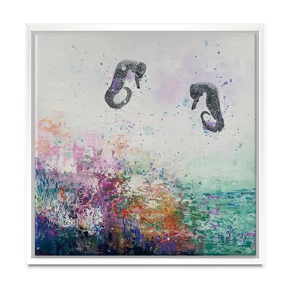 Two Seahorses Canvas Print Two Seahorses Canvas Print wall art product Laure Bury