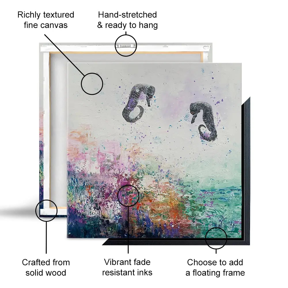 Two Seahorses Canvas Print Two Seahorses Canvas Print wall art product Laure Bury