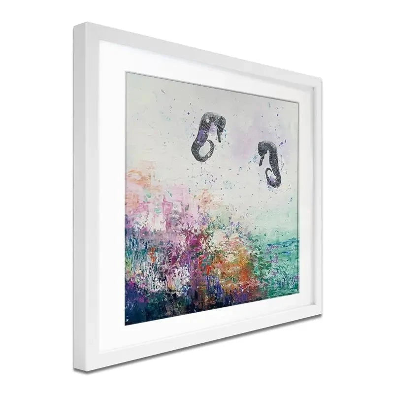 Two Seahorses Framed Art Print Two Seahorses Framed Art Print wall art product Laure Bury