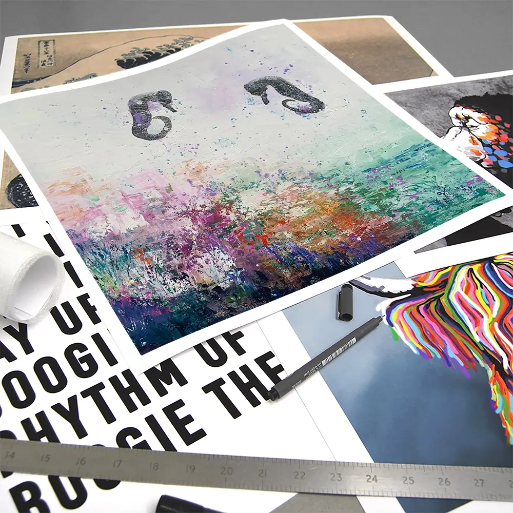 Two Seahorses Square Art Print Two Seahorses Square Art Print wall art product Laure Bury