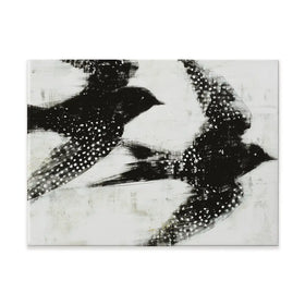 Two Songbirds In Flight Canvas Print Two Songbirds In Flight Canvas Print wall art product Chromatic Storm Studio