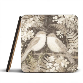 Two Thrush Branch Coaster Set Two Thrush Branch Coaster Set wall art product Chromatic Storm Studio