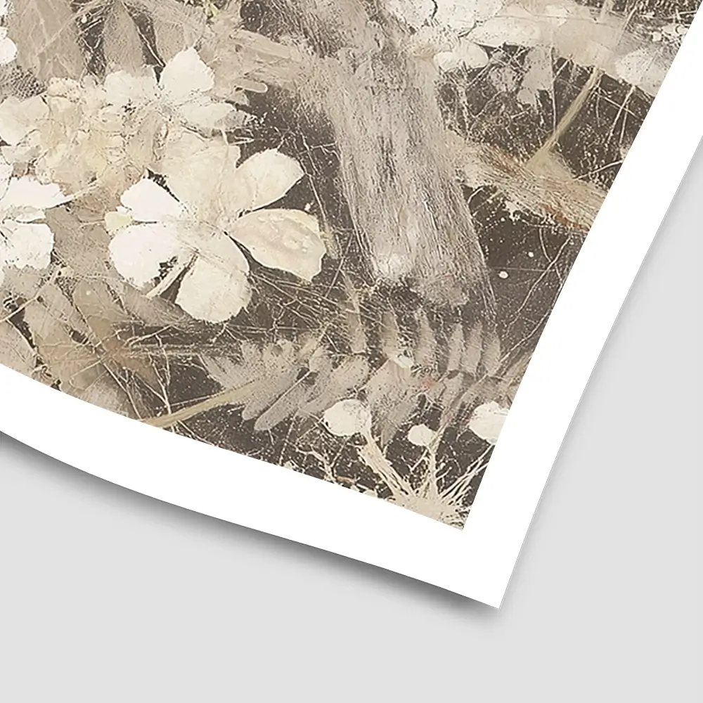 Two Thrush Branch Square Art Print Two Thrush Branch Square Art Print wall art product Chromatic Storm Studio