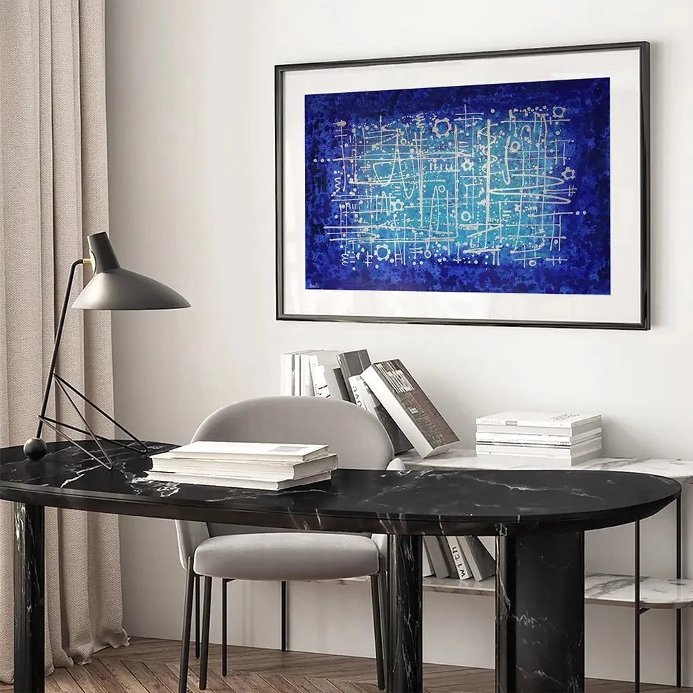 Ultramarine Framed Art Print Ultramarine Framed Art Print wall art product Maria Moretti