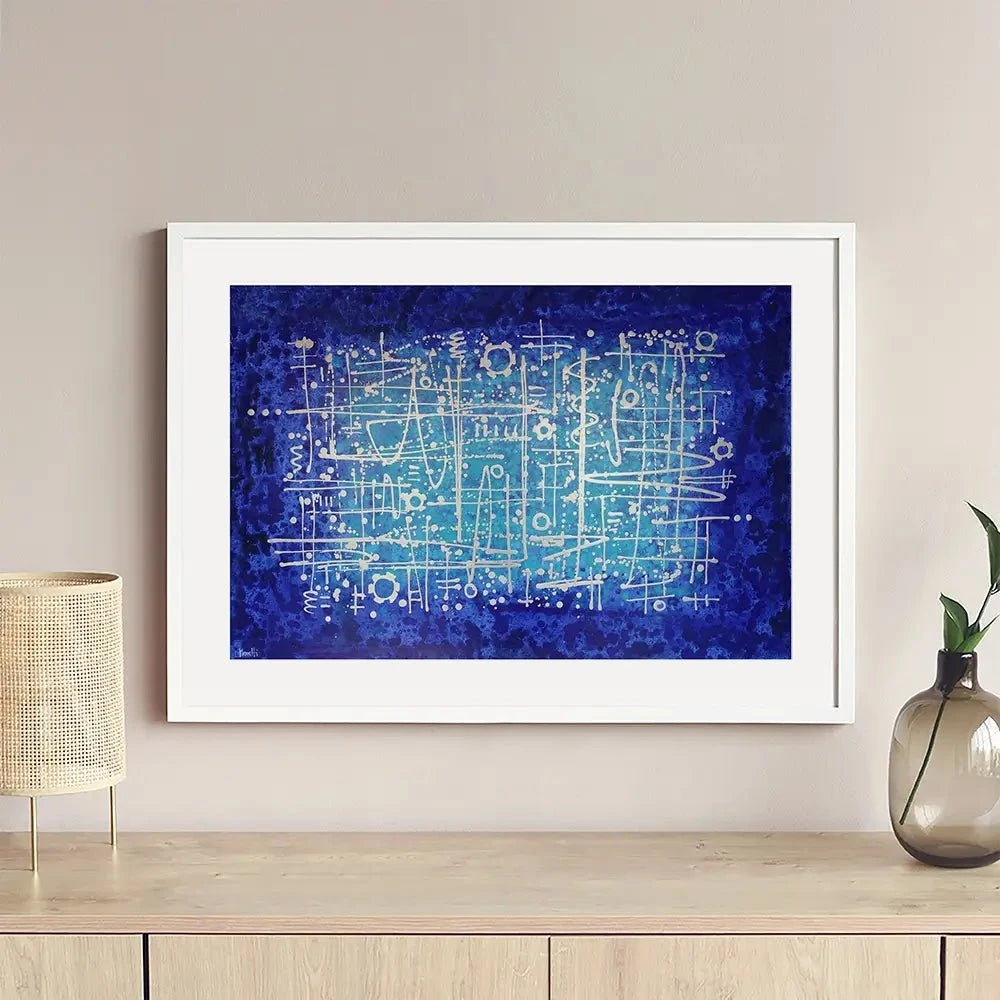 Ultramarine Framed Art Print Ultramarine Framed Art Print wall art product Maria Moretti