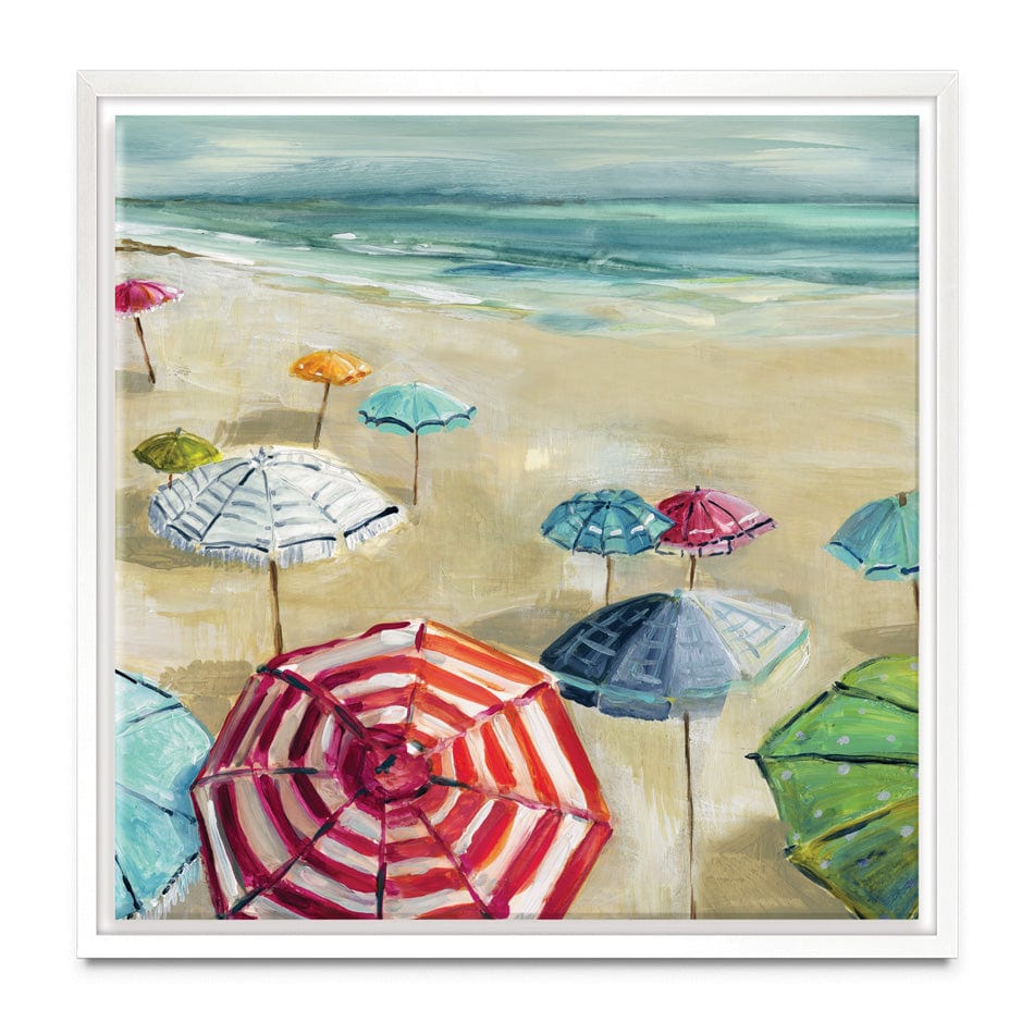 Umbrella Beach 2 Canvas Print wall art product Carol Robinson