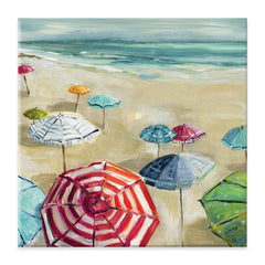Umbrella Beach 2 Canvas Print wall art product Carol Robinson