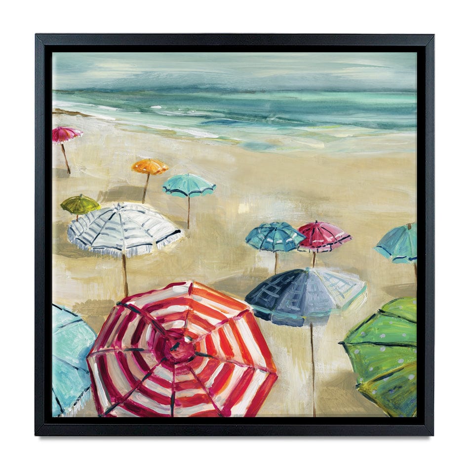 Umbrella Beach 2 Canvas Print wall art product Carol Robinson