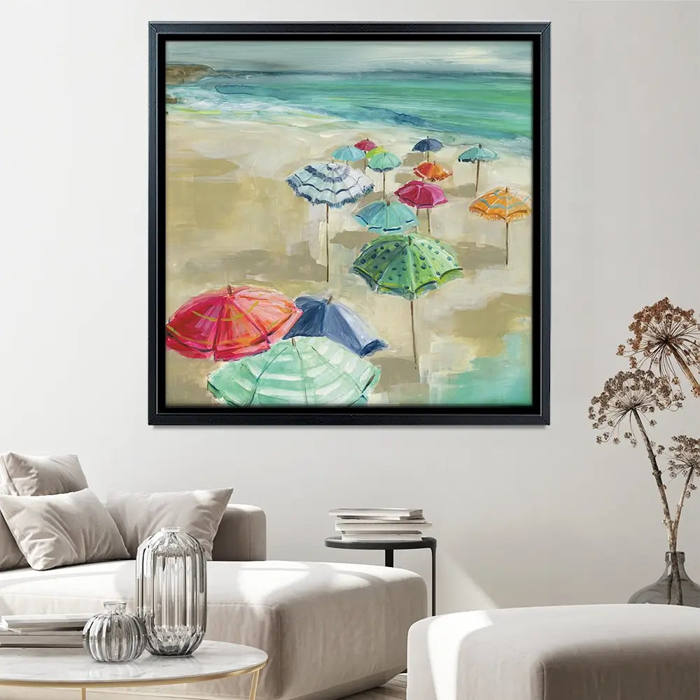Umbrella Beach Canvas Print Umbrella Beach Canvas Print wall art product Carol Robinson