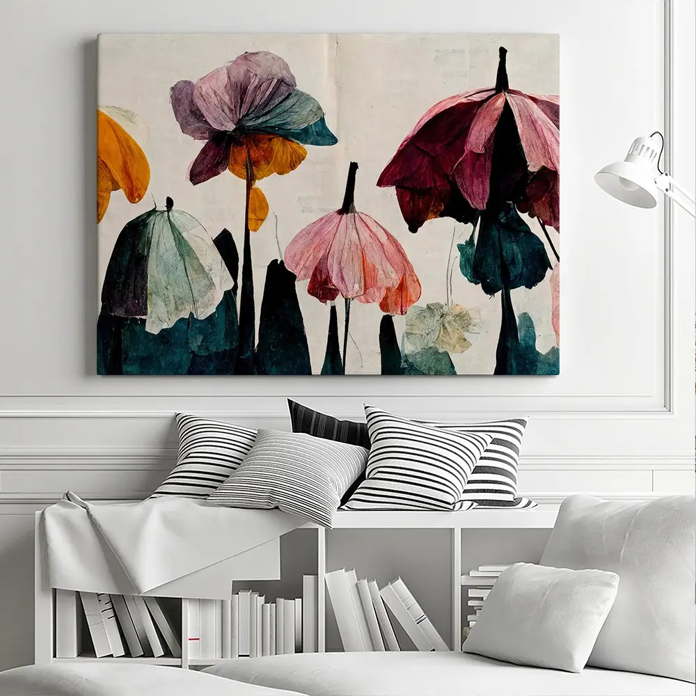 Umbrella Flowers Canvas Print Umbrella Flowers Canvas Print wall art product Treechild