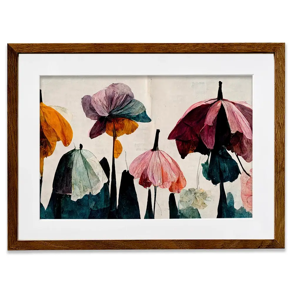 Umbrella Flowers Framed Art Print Umbrella Flowers Framed Art Print wall art product Treechild