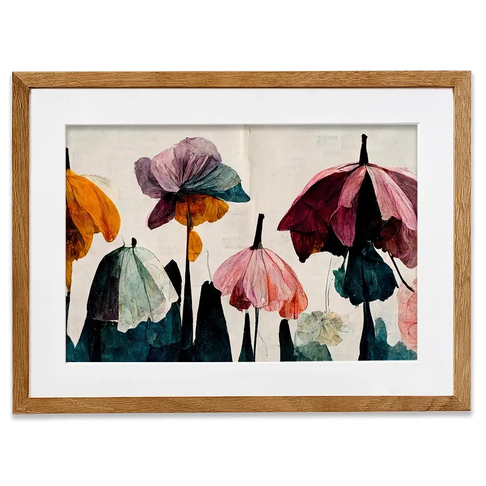 Umbrella Flowers Framed Art Print Umbrella Flowers Framed Art Print wall art product Treechild