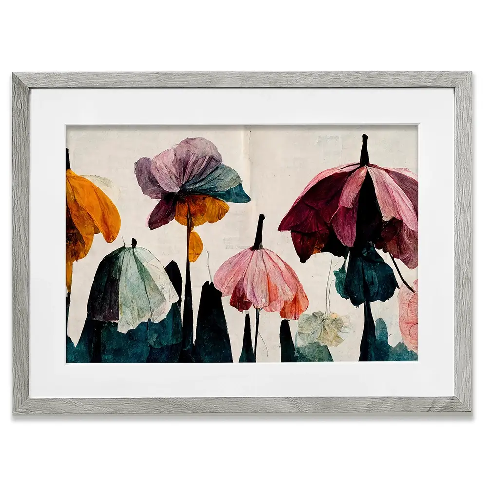 Umbrella Flowers Framed Art Print Umbrella Flowers Framed Art Print wall art product Treechild