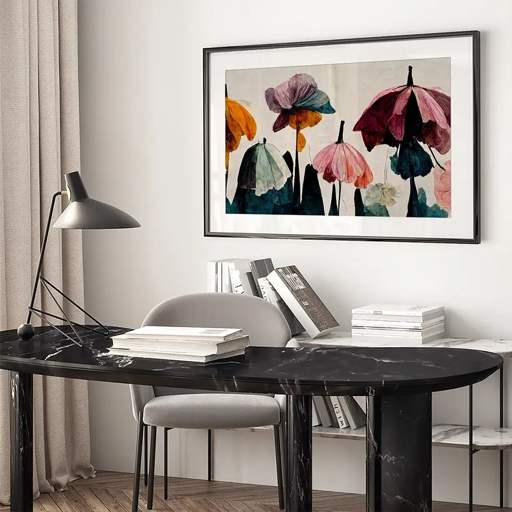 Umbrella Flowers Framed Art Print Umbrella Flowers Framed Art Print wall art product Treechild