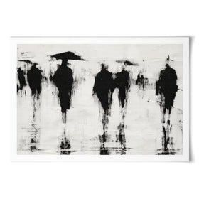 Umbrella Silhouettes Art Print Umbrella Silhouettes Art Print wall art product Chromatic Storm Studio