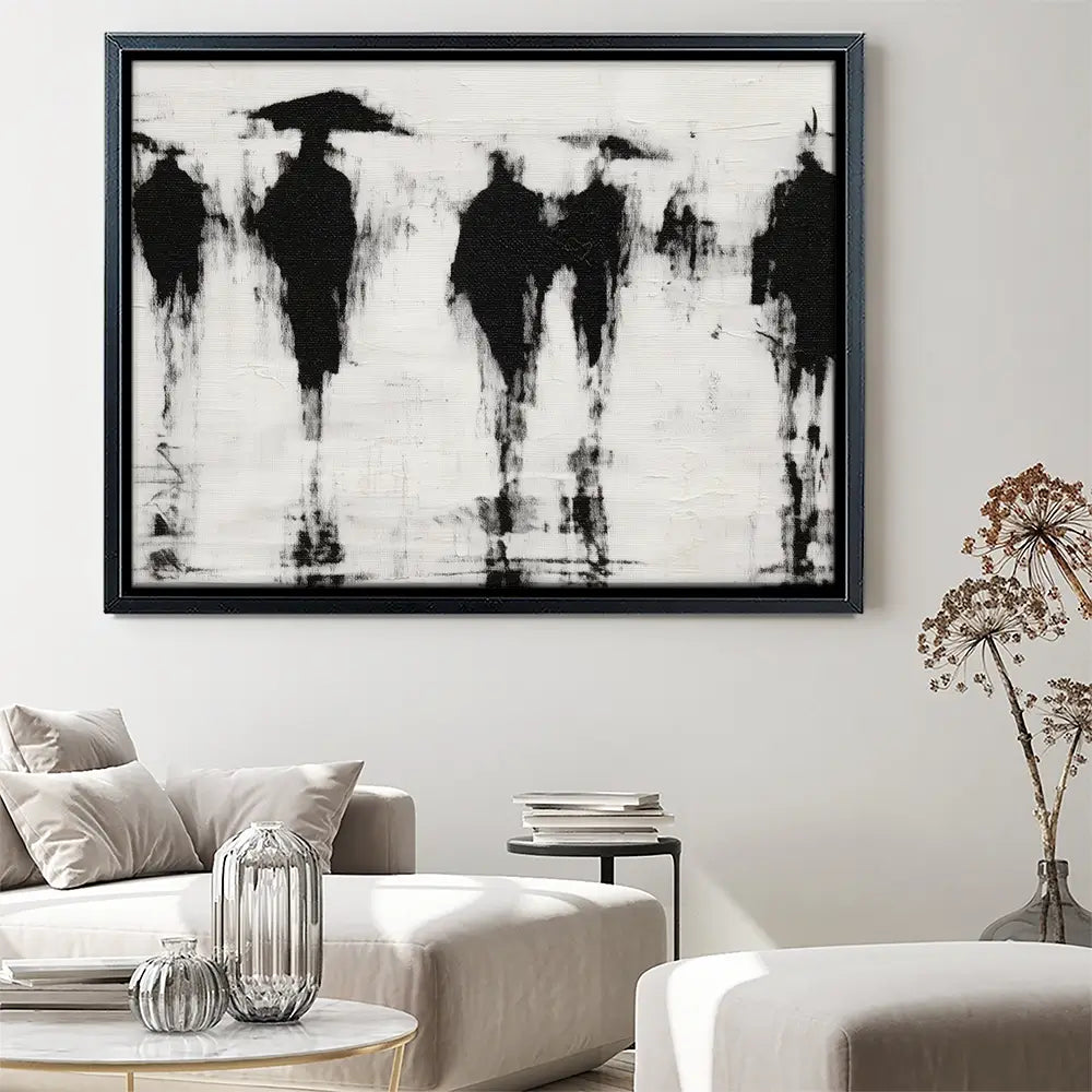 Umbrella Silhouettes Canvas Print Umbrella Silhouettes Canvas Print wall art product Chromatic Storm Studio