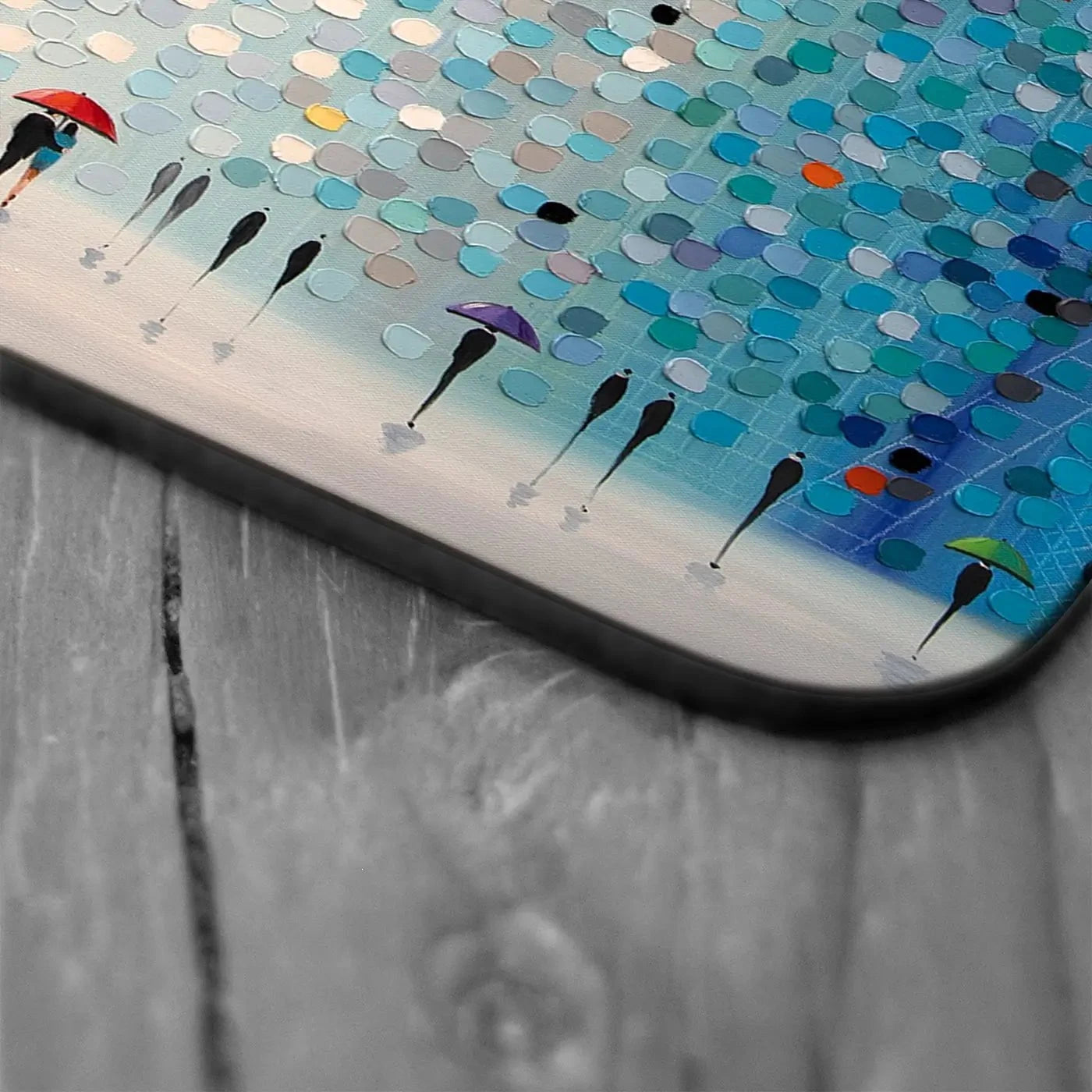 Umbrellas At Night Coaster Set Umbrellas At Night Coaster Set | Umbrellas At Night Art Coasters wall art product Ekaterina Ermilkina