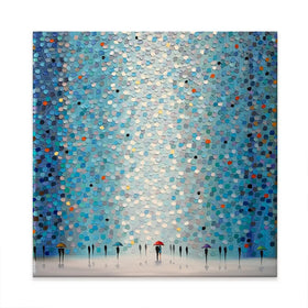 Umbrellas At Night Square Canvas Print Umbrellas At Night Square Canvas Print | Umbrellas at Night Artwork wall art product Ekaterina Ermilkina