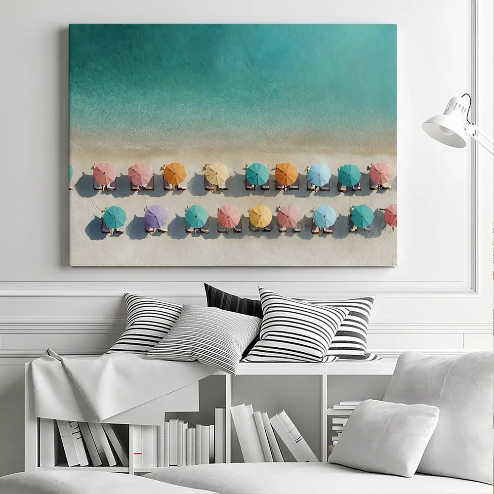 Umbrellas From Above Canvas Print Umbrellas From Above Canvas Print wall art product Art by Özge - Independent