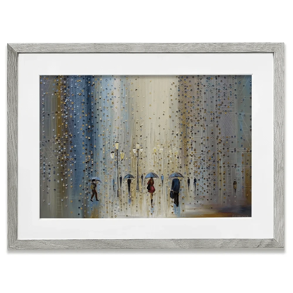 Under A Rainy Sky Framed Art Print Under A Rainy Sky Framed Art Print wall art product Ekaterina Ermilkina