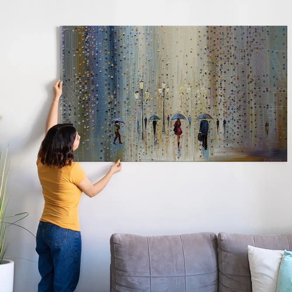 Under A Rainy Sky Oversized Canvas Print Under A Rainy Sky Oversized Canvas Print wall art product Art Print Shop