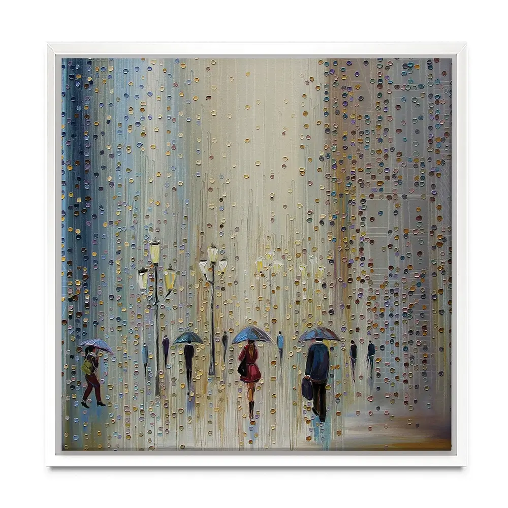 Under A Rainy Sky Square Canvas Print Under A Rainy Sky Square Canvas Print wall art product Art Print Shop