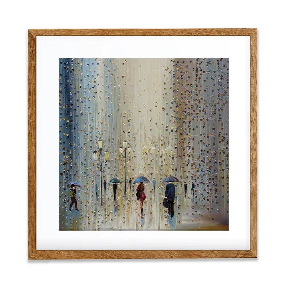 Under A Rainy Sky Square Framed Art Print Under A Rainy Sky Square Framed Art Print wall art product Art Print Shop