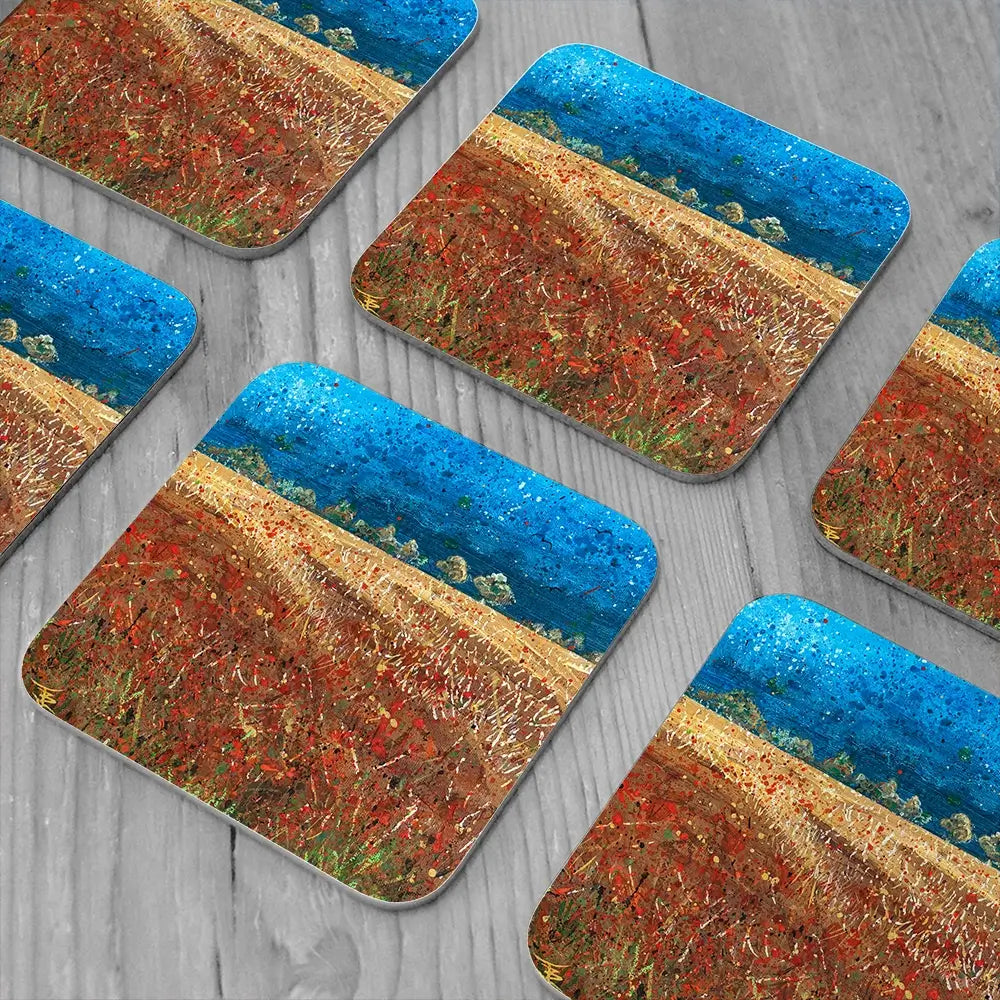 Under Laeden Skies Coaster Set Under Laeden Skies Coaster Set wall art product Jane Brookshaw