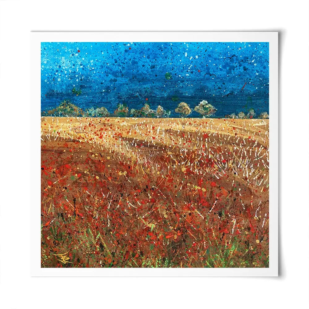 Under Laeden Skies Square Art Print Under Laeden Skies Square Art Print wall art product Jane Brookshaw
