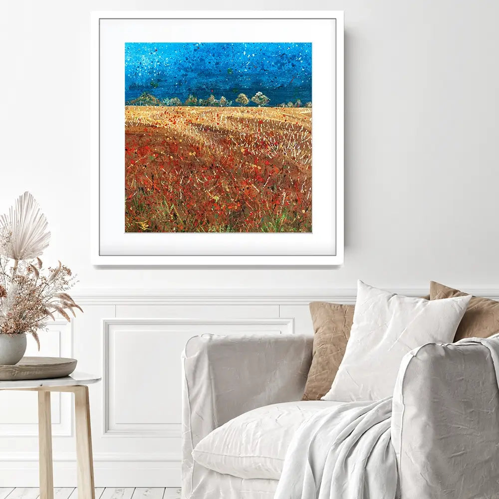 Under Laeden Skies Square Framed Art Print Under Laeden Skies Square Framed Art Print wall art product Jane Brookshaw