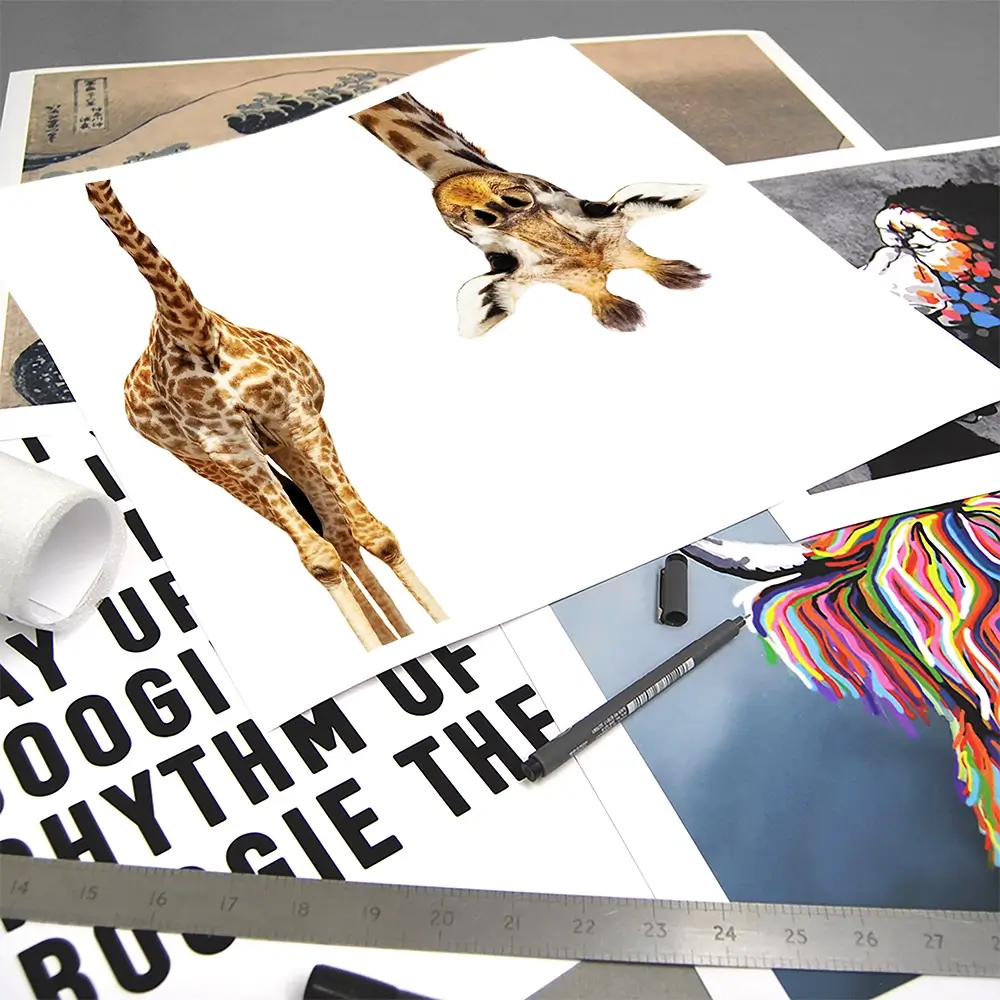 Upside Down Giraffe Square Art Print Upside Down Giraffe Square Art Print wall art product Sergey Novikov / Shutterstock