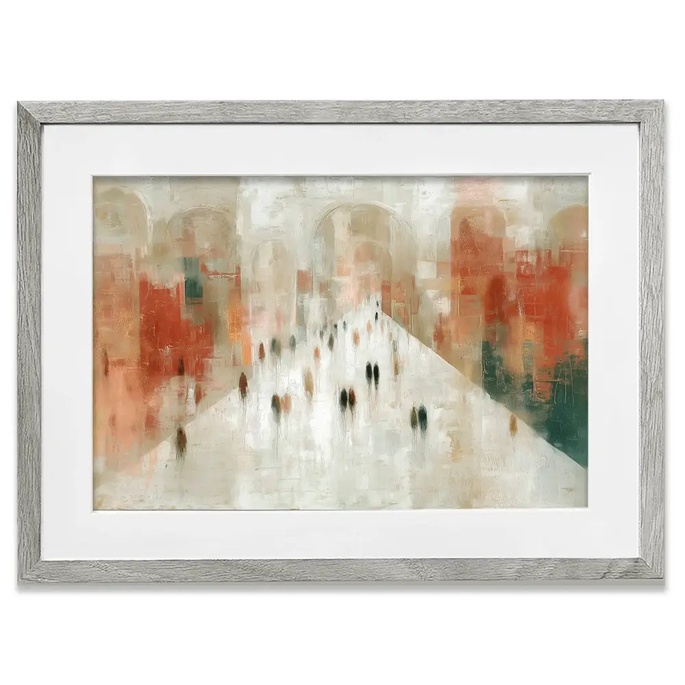Urban Promenade Framed Art Print Urban Promenade Framed Art Print wall art product Chromatic Storm Studio
