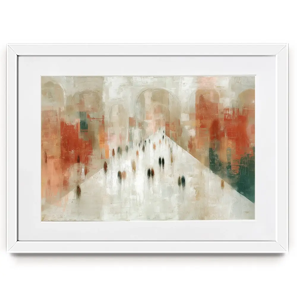Urban Promenade Framed Art Print Urban Promenade Framed Art Print wall art product Chromatic Storm Studio