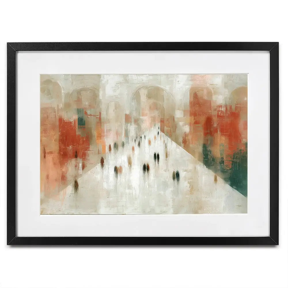 Urban Promenade Framed Art Print Urban Promenade Framed Art Print wall art product Chromatic Storm Studio