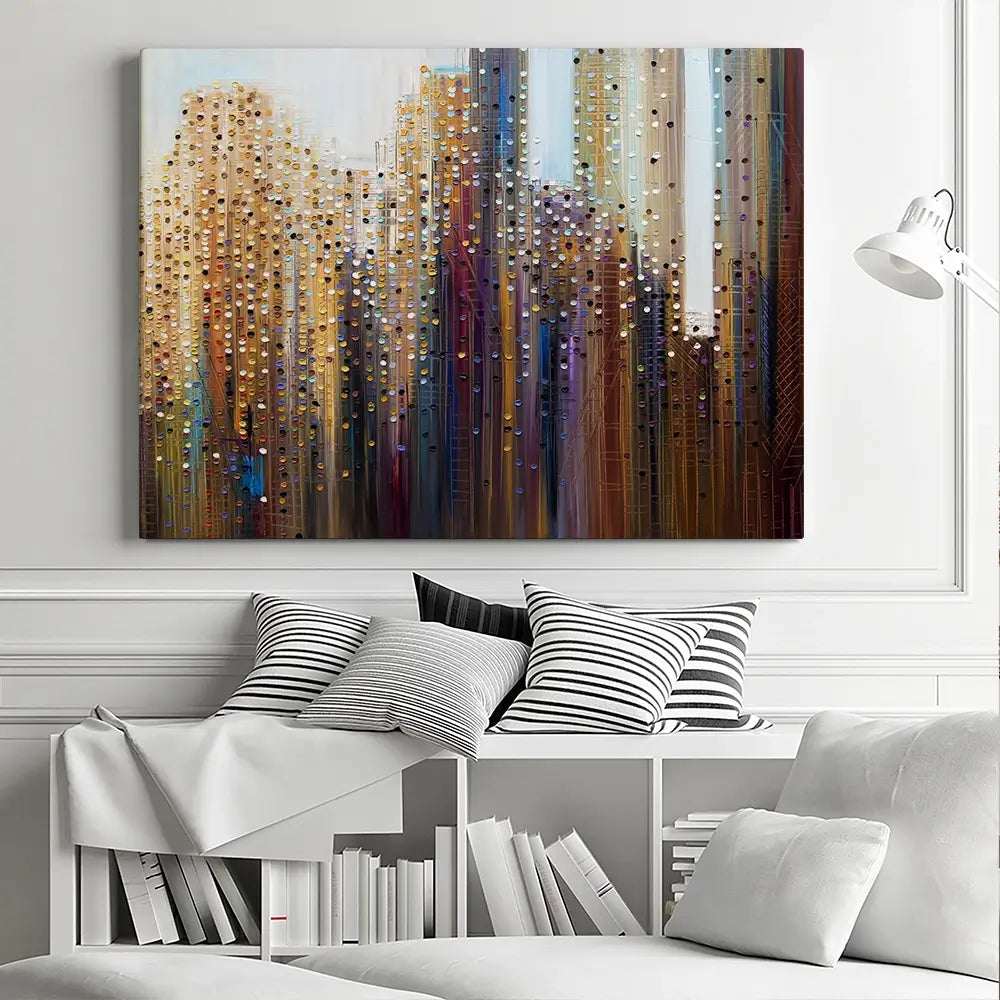 Urban Skyline Canvas Print Urban Skyline Canvas Print wall art product Ekaterina Ermilkina