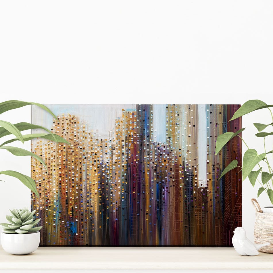 Urban Skyline Canvas Print wall art product Ekaterina Ermilkina / Independent