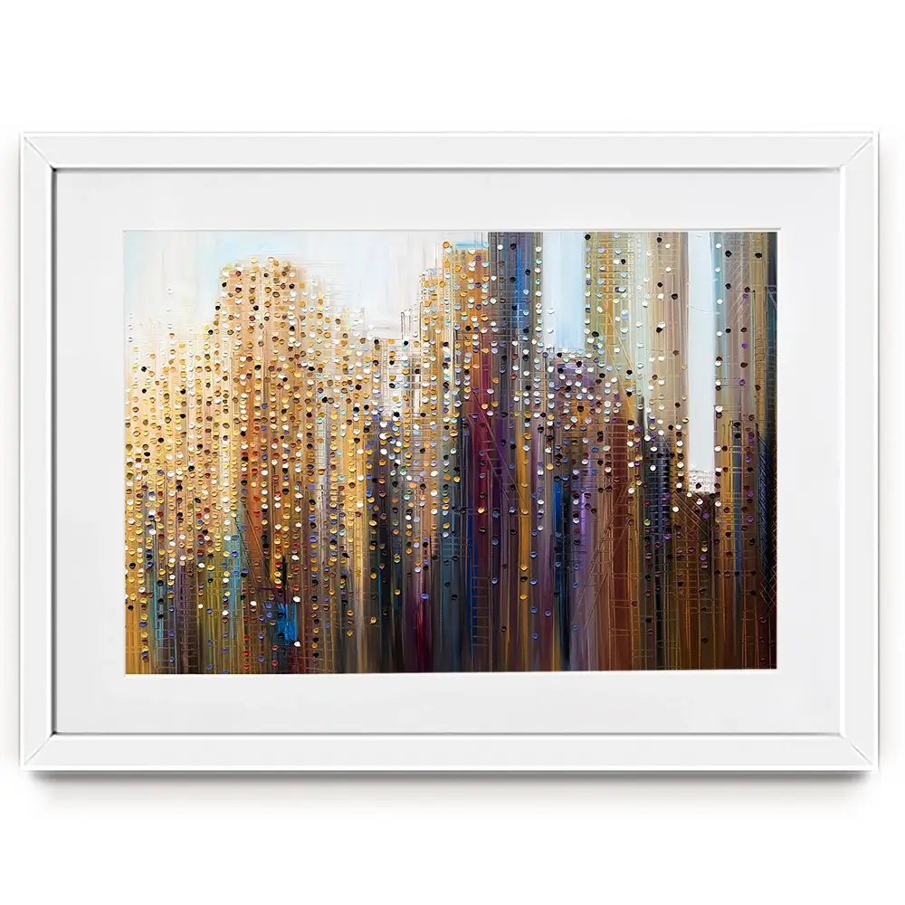 Urban Skyline Framed Art Print Urban Skyline Framed Art Print wall art product Ekaterina Ermilkina