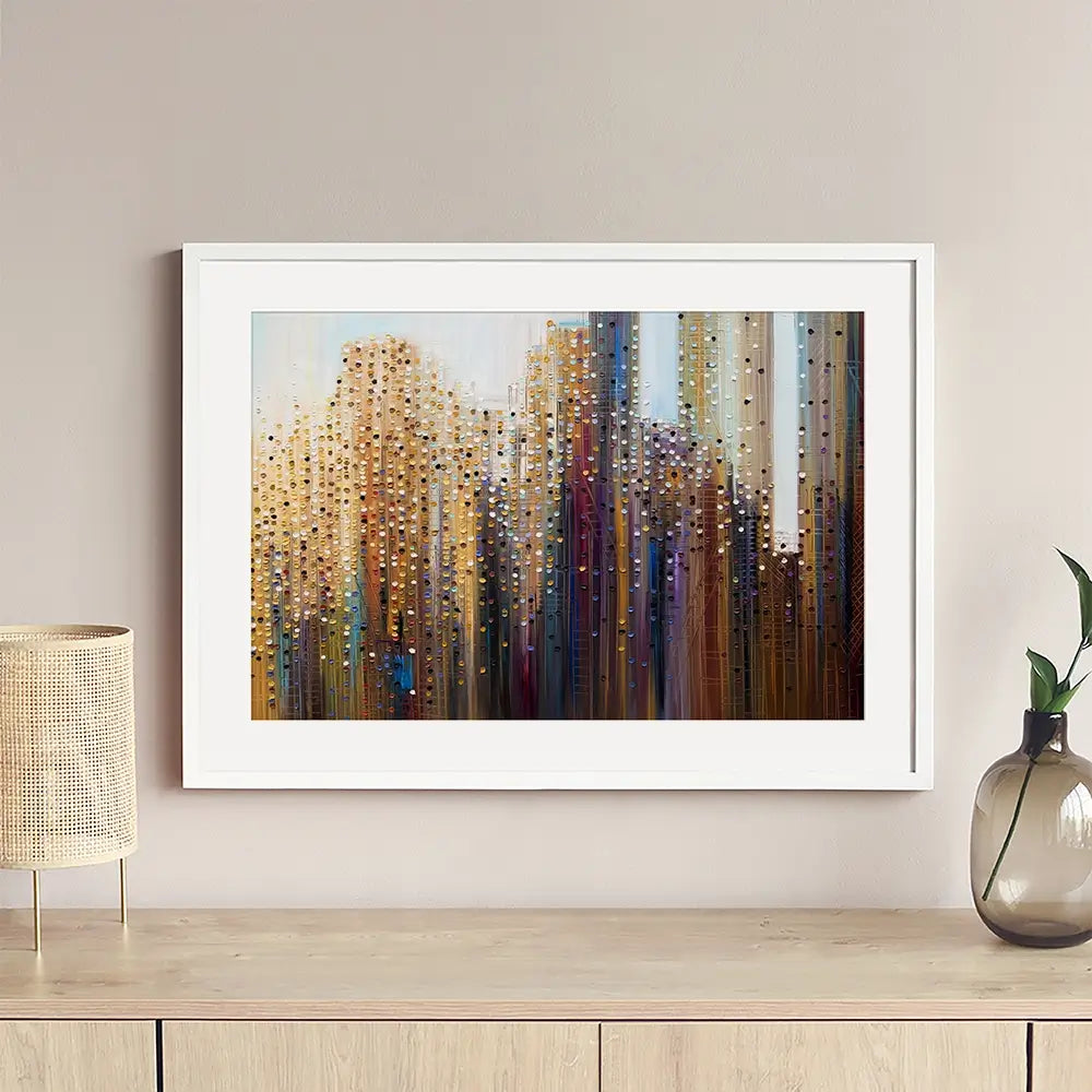 Urban Skyline Framed Art Print Urban Skyline Framed Art Print wall art product Ekaterina Ermilkina