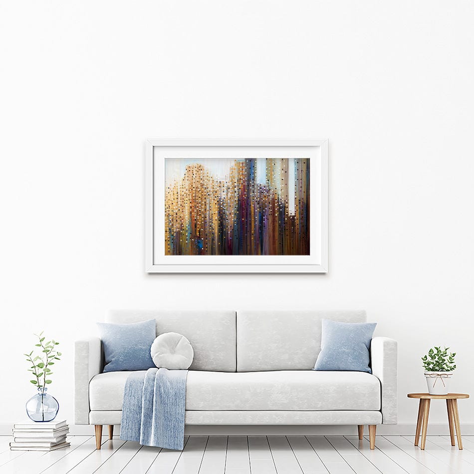Urban Skyline Framed Art Print wall art product Ekaterina Ermilkina / Independent