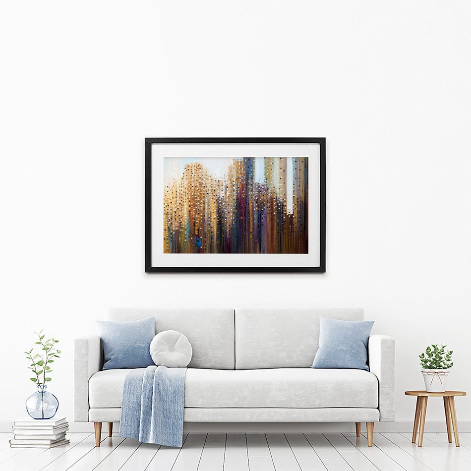 Urban Skyline Framed Art Print wall art product Ekaterina Ermilkina / Independent