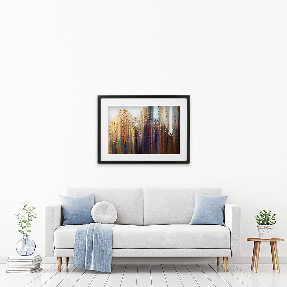 Urban Skyline Framed Art Print wall art product Ekaterina Ermilkina / Independent