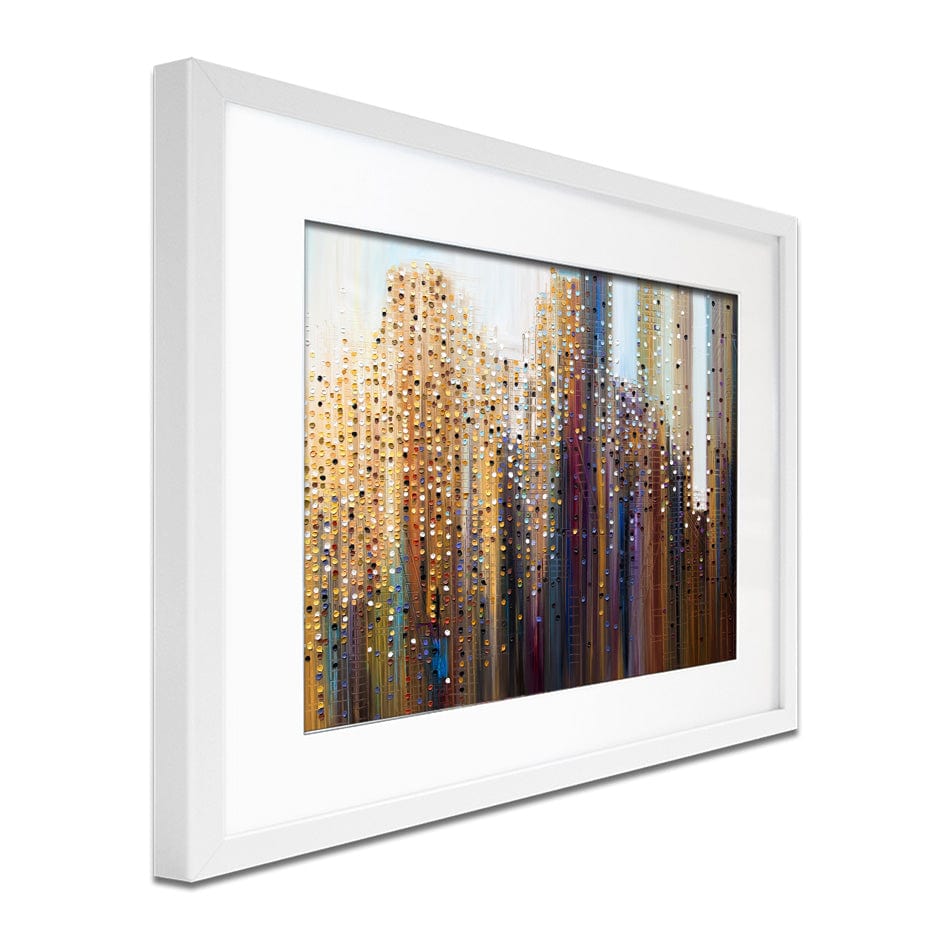 Urban Skyline Framed Art Print wall art product Ekaterina Ermilkina / Independent